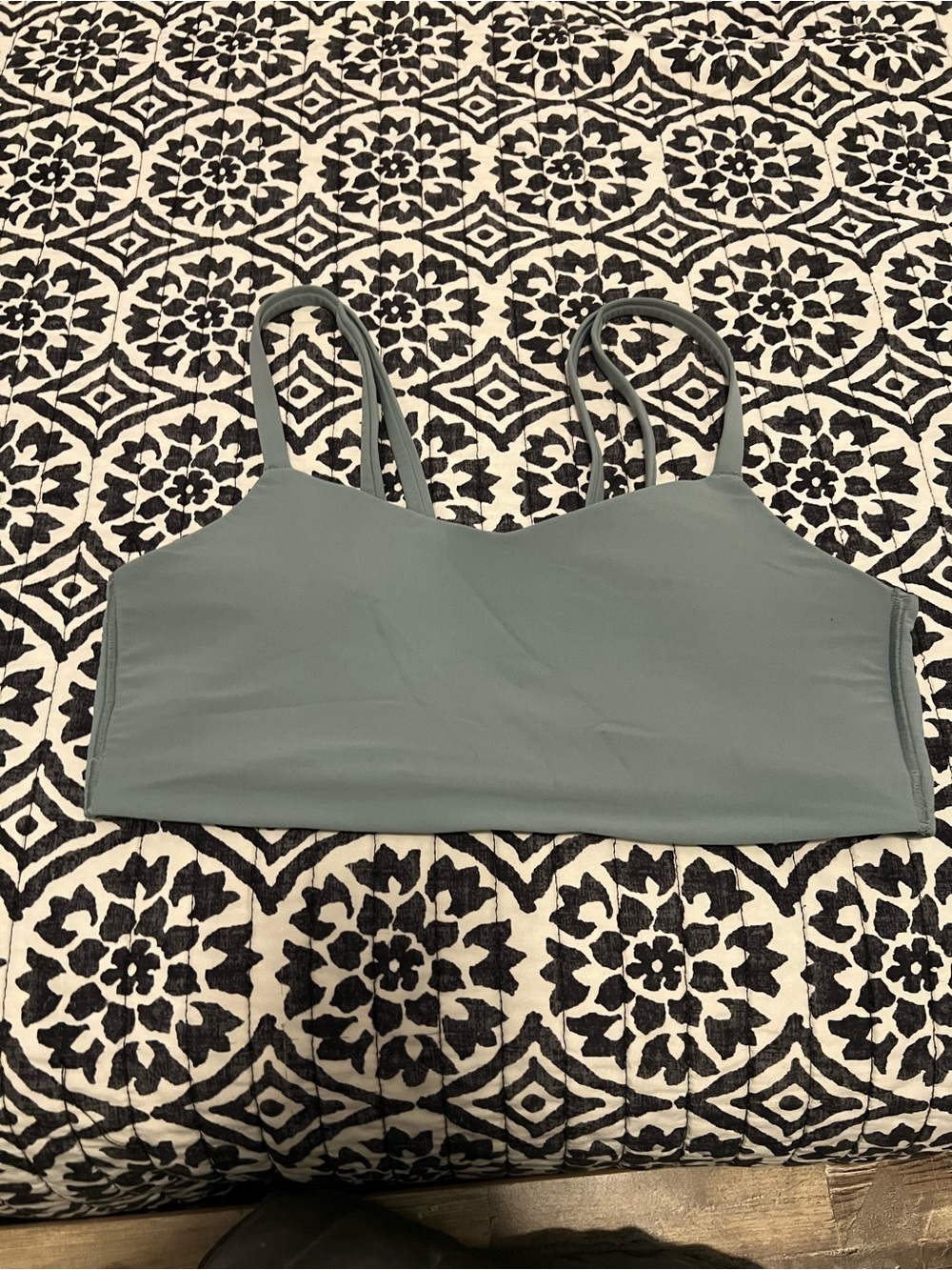 All in motion Women's Double-Strap sports bra Top - Slate Green
